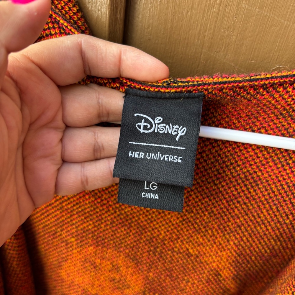 Her Universe Disney Hocus Pocus Dani Hooded Flyaway Cardigan Size L Halloween - Picture 2 of 12